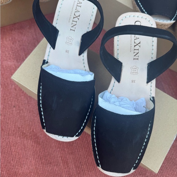 Shoes - 7.5/38 Spanish Sandles  cork wedge brand new never worn,